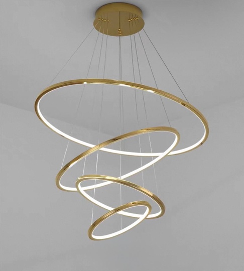 Люстра подвесная, медь, ПММА, OTTO 30*40*60*80 металл, LED.