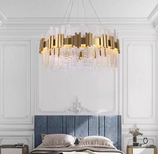 Люстра подвесная медная Aquionex, металл, 60*35 см, светодиодная, LED