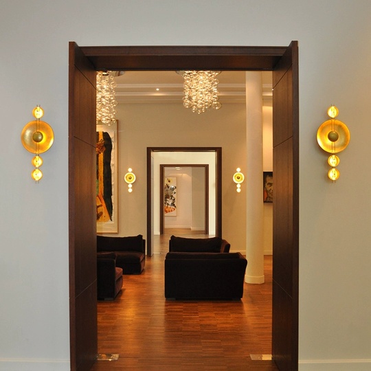 Настенный светильник EDMUND 35*75, золотая фольга, металл, LED.