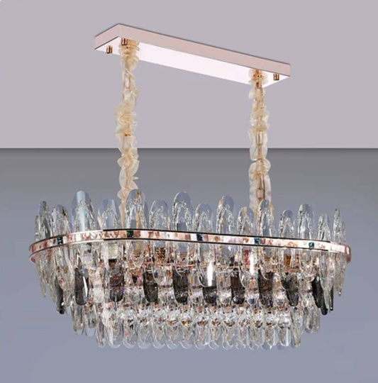 Подвесной светильник NAZAR 80*29, золотой, стекло, металл,  Е14.