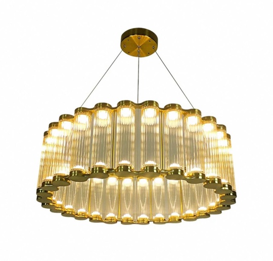 Люстра подвесная, бронза, стекло CEYIZ 100*25, металл, LED.