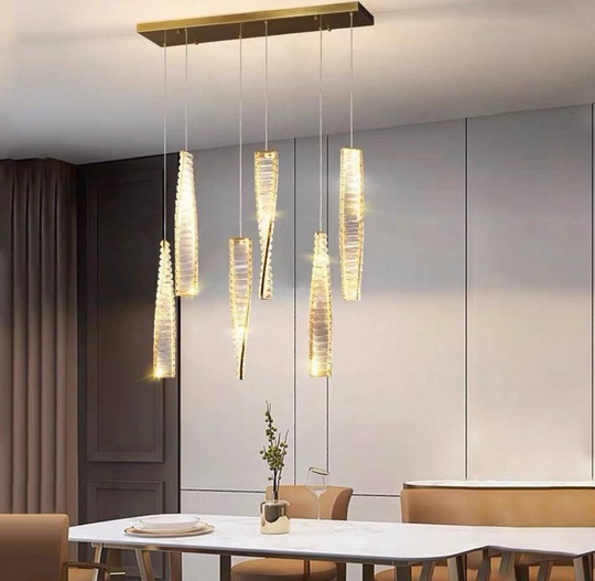 Люстра подвесная, бронза, хрусталь, HARRY 80*50 металл, LED