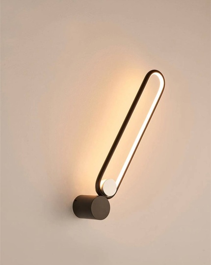 Настенный светильник, Бра, GEOFFREY 10*52, черный, металл, LED.