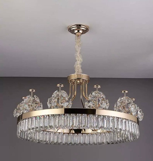 Подвесной светильник OSMAN 60*35, золотой, кристалл, металл,  LED.