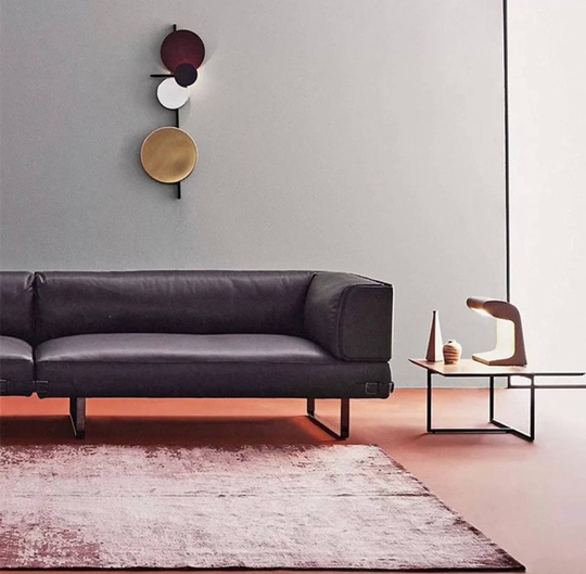 Настенный светильник, БРА 18*55, фиолетовый, металл, LED.