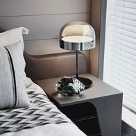 Настольная лампа JACK 36*60, жемчужно-черный, металл, стекло.