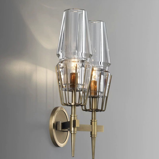 Настенный светильник бронза SAMMY, Бра 12*41, медь, LED.