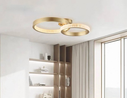 Люстра подвесная, медь, ПММА, CALDER 60*40 металл, LED.