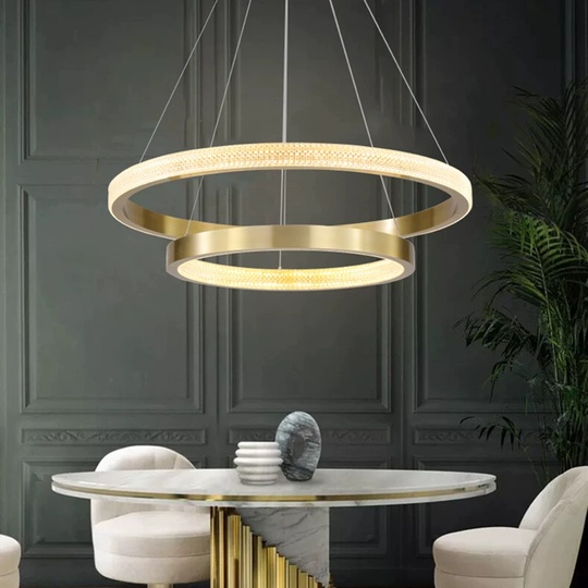 Люстра подвесная, медь, ПММА, WINNIE 40*60 металл, LED.