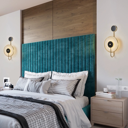 Настенный светильник LUM, Бра, 25*50, песочное золото, металл, LED.