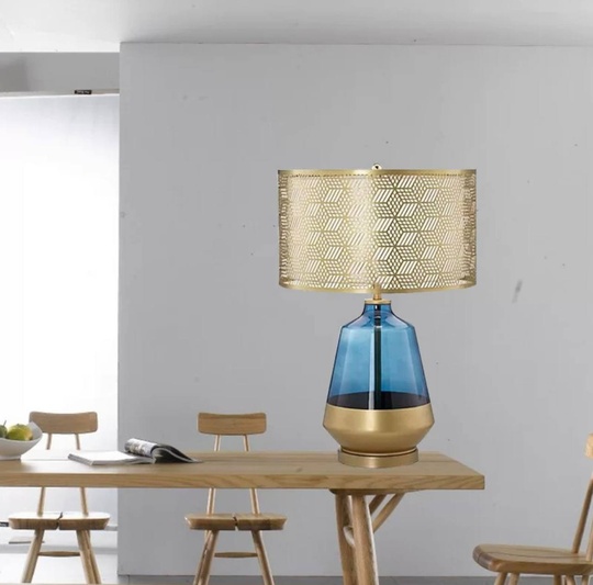 Настольная лампа ARNIE 40*66, стекло, металл, Е27.