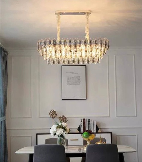 Люстра подвесная ERGE 80*30 дымчатый, стекло, металл, Е14.