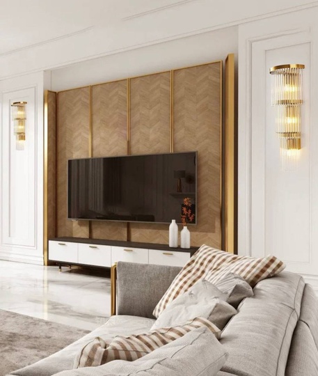 Настенный светильник JIMMY, бра 25*63, золотой, металл, Е14.