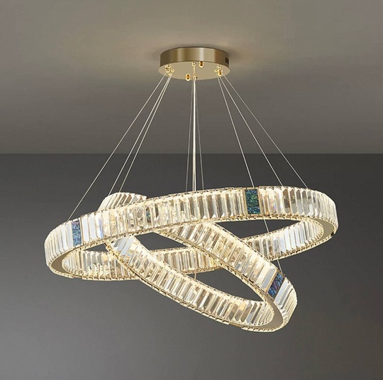 Люстра подвесная CAGLA 80*150 бронза, кристалл, металл, LED.