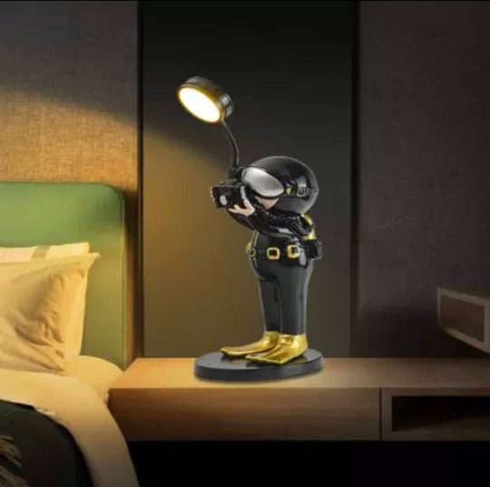 Настольная лампа HONGO 17*26, смола, черный