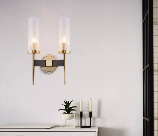 Настенный светильник DON, бра 12*40, бронза, металл, Е27.