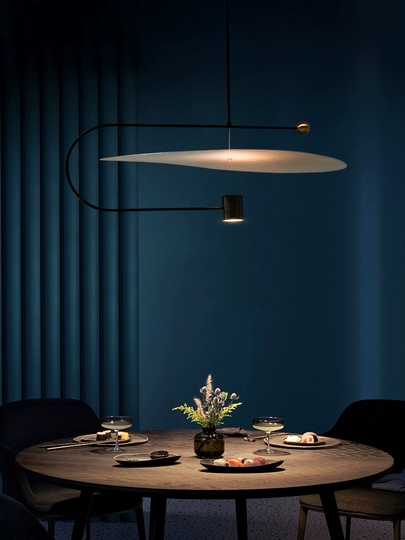 Светильник подвесной, черный, Orvexa, металл, 45*38 см, LED