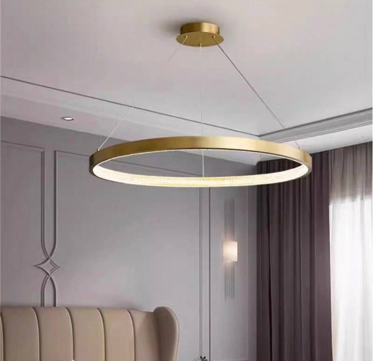 Люстра подвесная, медь, ПММА, NALA 40*4 металл, LED.