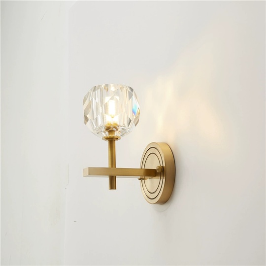 Настенный светильник LAW 12*22, медный, металл, стекло, G9.