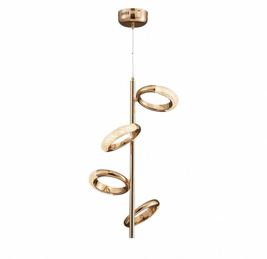 Светильник подвесной золотой Astrallax, металл, 33*73 см, LED