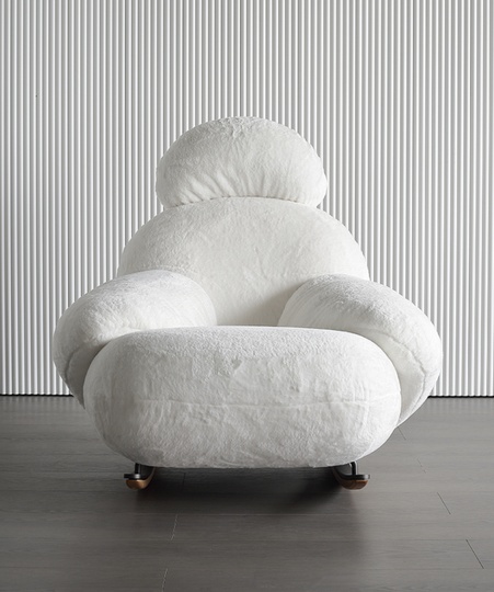 Кресло-качалка Белое. Bean, 98х90х89 см