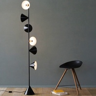 Торшер, черный, Vertical 30*165, светодиодный, G9*6, металл