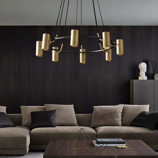 Люстра подвесная, бронза, ПММА, ALAN 110*150, металл, GU10