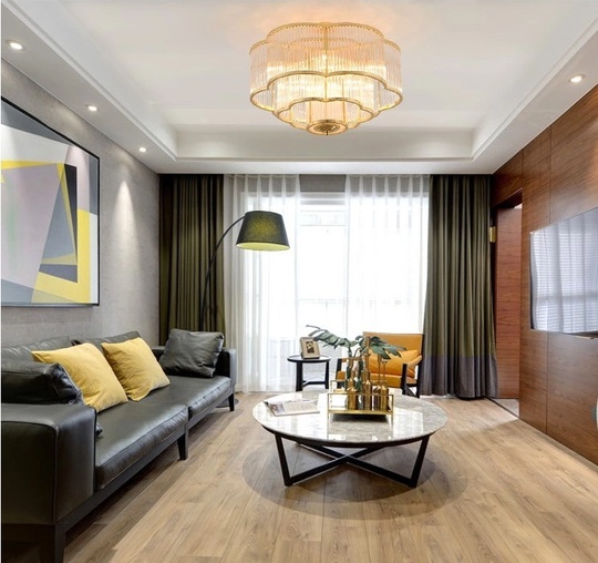 Люстра подвесная, бронза, ПММА, LEONA 40*35, металл, E14.