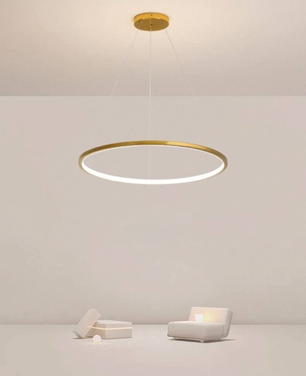 Люстра подвесная, медь, ПММА, WILLOW 100*2 металл, LED.