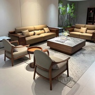 Прямой диван Turner темный орех, кожа, 230*91*90 см