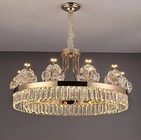 Подвесной светильник OSMAN 60*35, золотой, кристалл, металл,  LED.