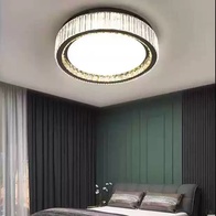 Потолочный светильник, хром, кристалл, GRACE 40*13 металл, LED.