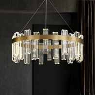 Светильник подвесной медный Evolqua, металл, трос 120 см, 100*30 см, LED