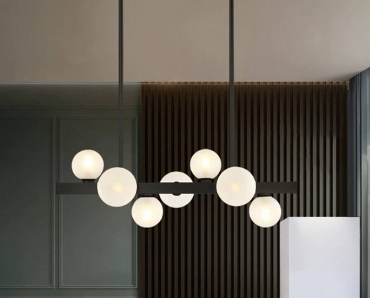 Люстра черная Zentronix, металл, 160*60 см, G9