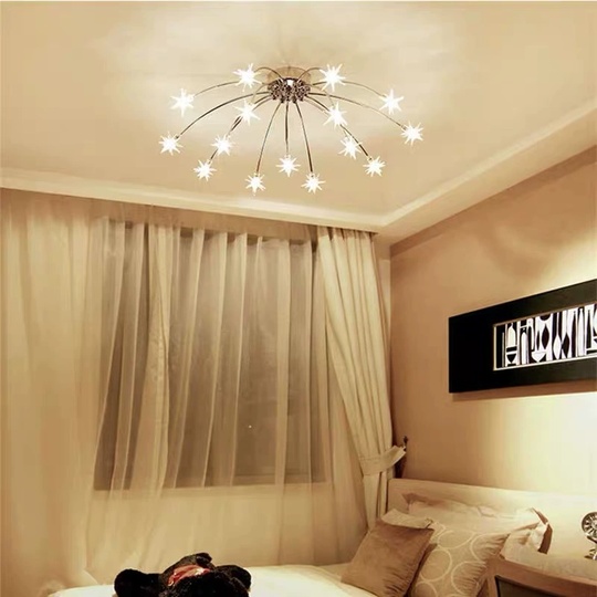 Люстра серебряная Elymbra, металл, стекло, 80*18 см, G4