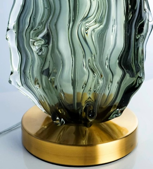 Настольная лампа COSINESS 38*65, глазурь, зеленый пепел, стекло