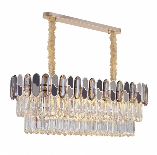 Люстра подвесная, дымчатый, медный, стекло, AYGUN 80*33, металл, E14.