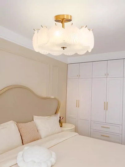 Люстра подвесная, медный, стекло, MURMURING 40*23, металл, E14.