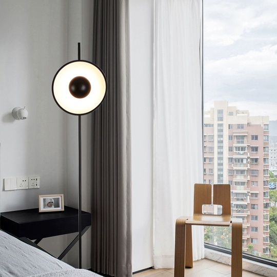 Торшер черный Elixar, 33*170 см, LED, мрамор, 5 Вт