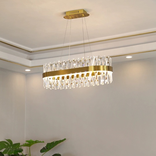 Люстра подвесная, медный, стекло, DRAMATIC 120*25, металл, LED.