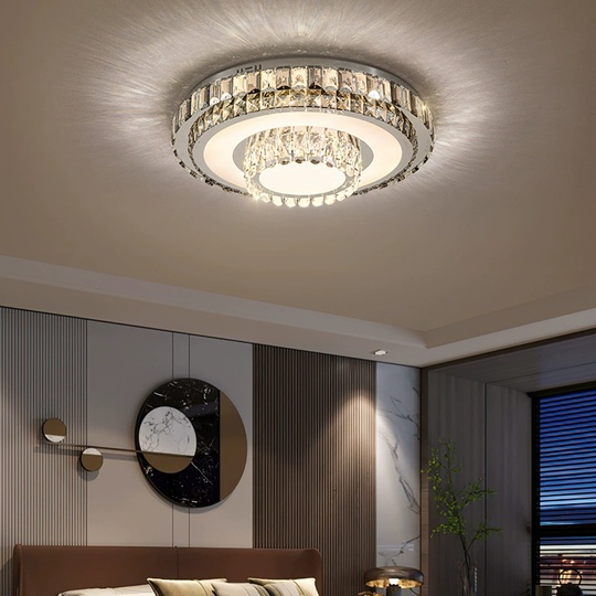 Потолочный светильник, хром, кристалл, MINDY 100*20 металл, LED.