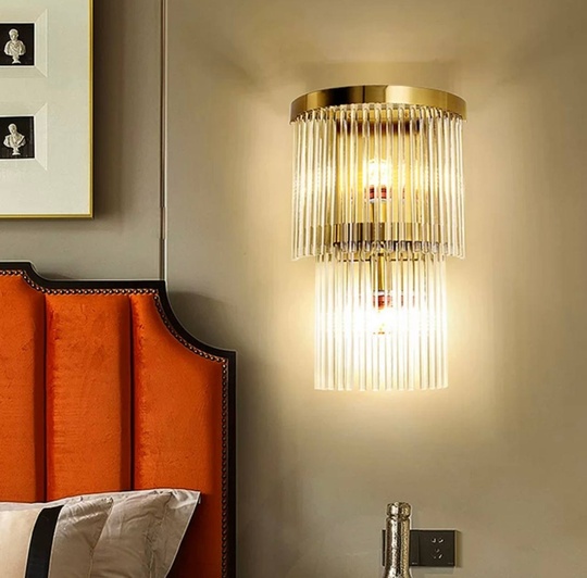 Настенный светильник JIMMY, бра 25*43, золотой, металл, Е14.