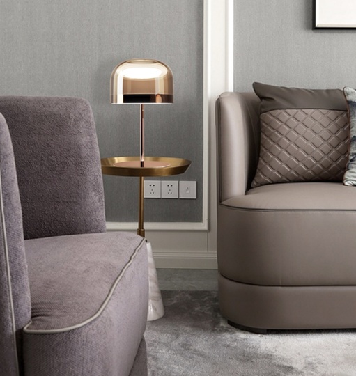 Розовая настольная лампа Equatore, 60*36 см