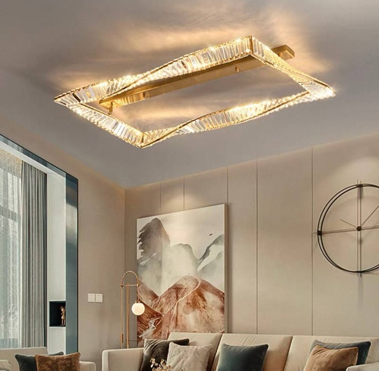 Потолочный светильник, бронза, хрусталь, TYLER 102*58 металл, LED