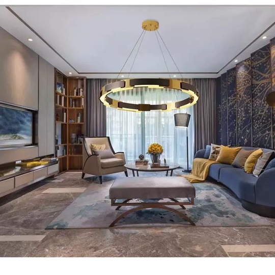 Светильник подвесной золотой, черный, Elumix, металл, 60*9 см, светодиодная, LED