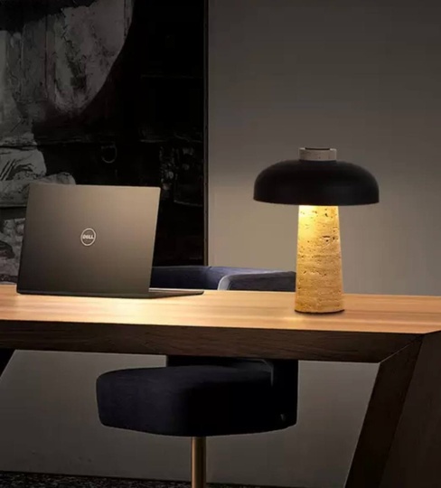 Настольная лампа SOLARA 21*35 мрамор, бежевый