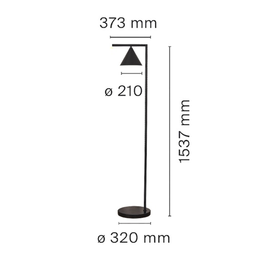 Напольный светильник черный CAPTAIN FLINT, LED, 24 Вт