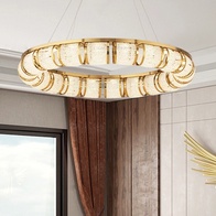 Люстра подвесная, медная, Elaxor, металл, 60*10 см, LED