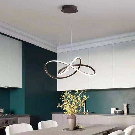 Люстра подвесная, черный, ПММА, JOSEPH BLACK 100*120, металл, LED