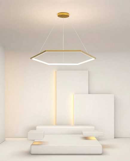 Люстра подвесная, медь, ПММА, OREO 120*120 металл, LED.